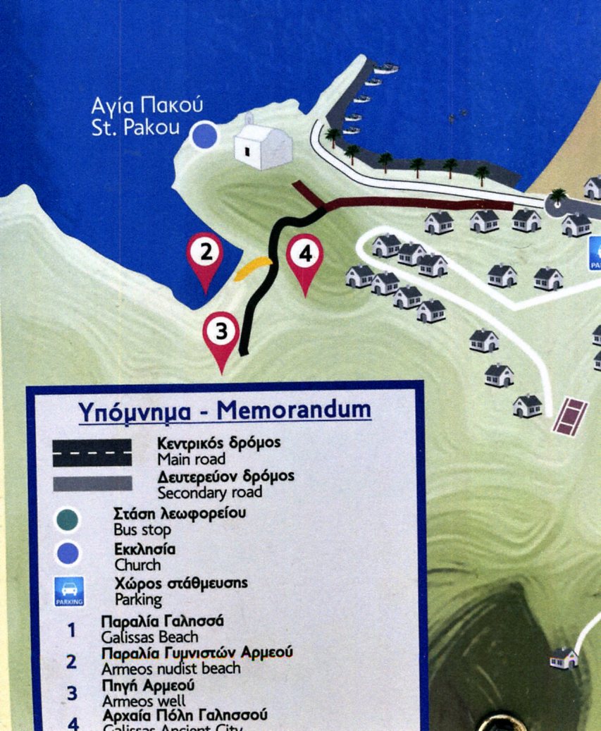 Armeos Nude Beach on the island of Syros, Greece